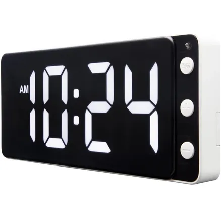 Tafel-/wandklok 27,2 x 10,8 x 3 cm - LED - ABS - NeXtime 'Digitale klok' wit, foto 3