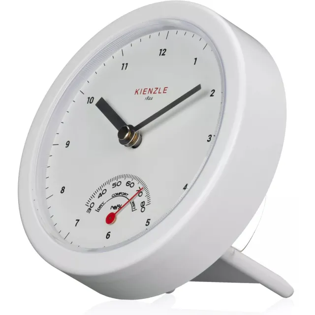 Bresser Kienzle Badkamerklok - 14cm - Wit - Zuignappen of op standaard