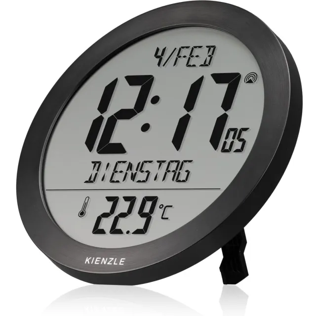 Bresser Kienzle Wanklok - Digitaal - DCF - 20cm - Zwart