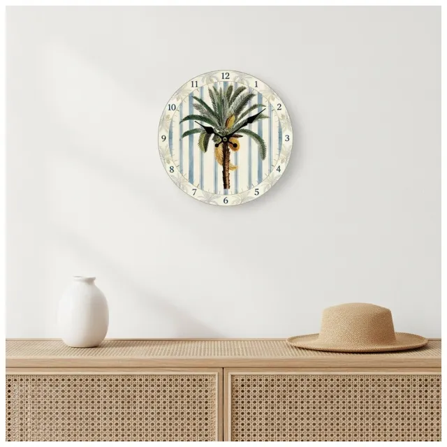 Signes Grimalt Palm Strepen wandklok beige