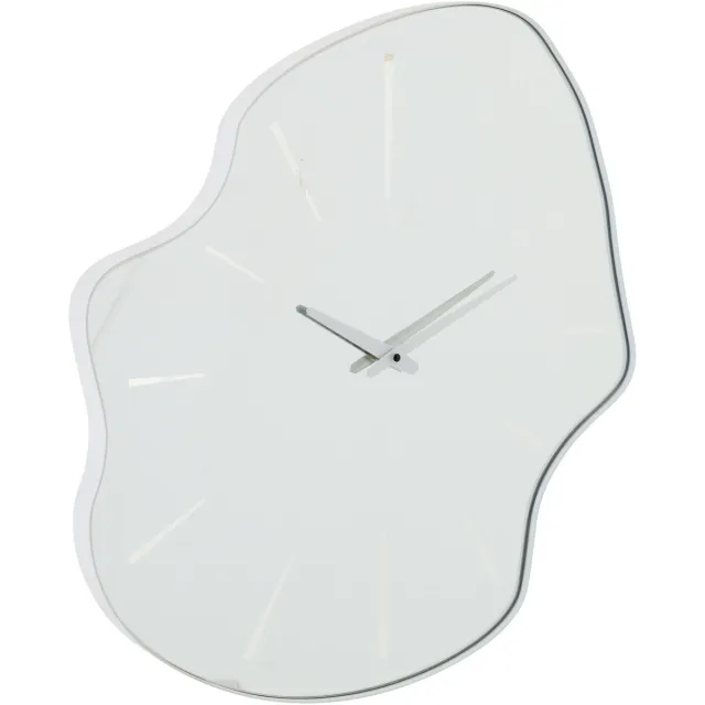 J-Line klok Onregelmatig - glas - wit