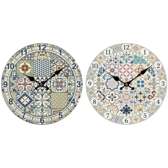 Signes Grimalt cementtegelmotief wandklokken set 2 multicolour