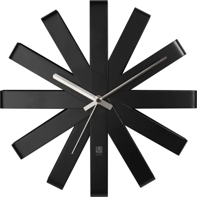 Umbra Ribbon-wandklok Zwart