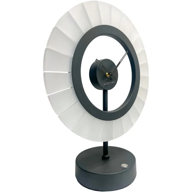 NeXtime Tafellamp & klok 33x16x42Hcm-Stil-Zwart-Metaal/Acryl-NeXtime 'Ting'