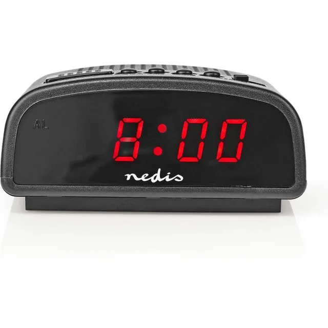 Nedis Digitale Wekker - LED - Snoozefunctie - Zwart
