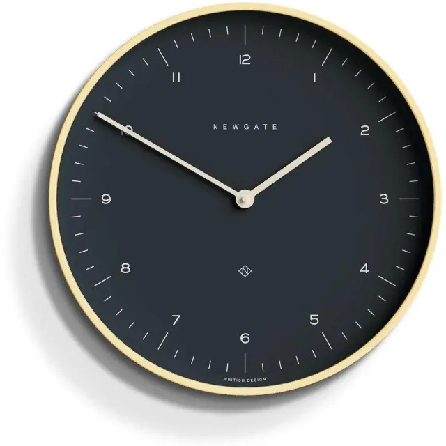 Bennies Fifties Newgate Mr Clarke Wandklok in Light Plywood - Oil Grey Licht multiplex & donkergrijs