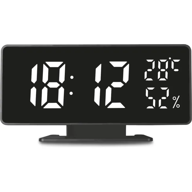 GreenBlue GB395 - Digitale Wekker met alarm en thermometer / hygrometer - klok - Zwart