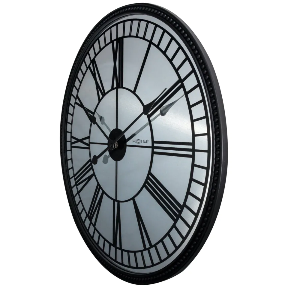 Nextime Wandklok - 56 cm - Spiegel - 'Cleopatra-spiegel' zwart, foto 3
