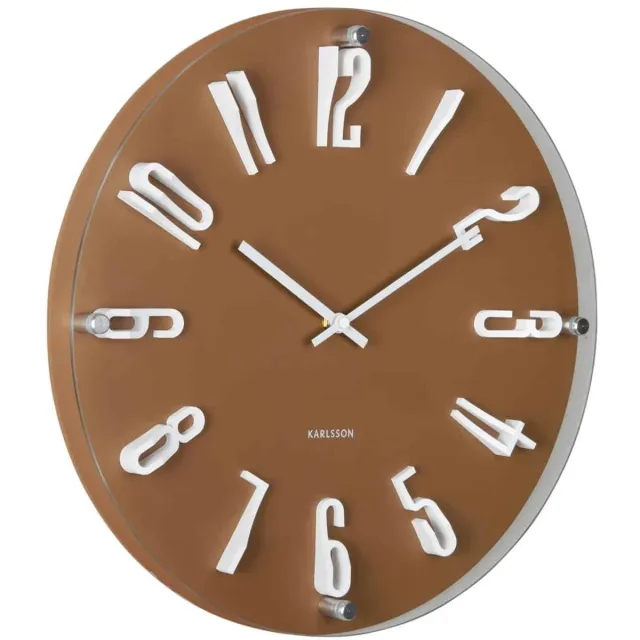 Karlsson Wandklok Esencia Elevated - Mokka - Ø40cm - Wandklok Modern Bruin