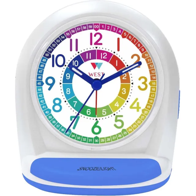 West Watches Kinderwekker Alarmklok Ik leer klok kijken – kinderen - analoog - blauw