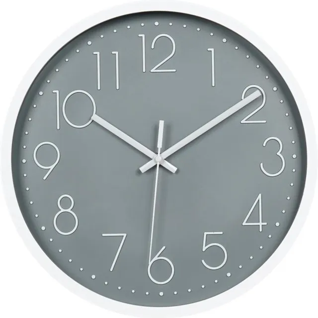 SensaHome Wandklok - Minimalistische Design - Stille Uurwerk - Diameter 30cm - TM20050-4 Grijs