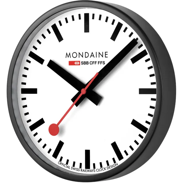 Mondaine Stationsklok A990.CLOCK.12SBB Wandklok Diameter 25cm wit