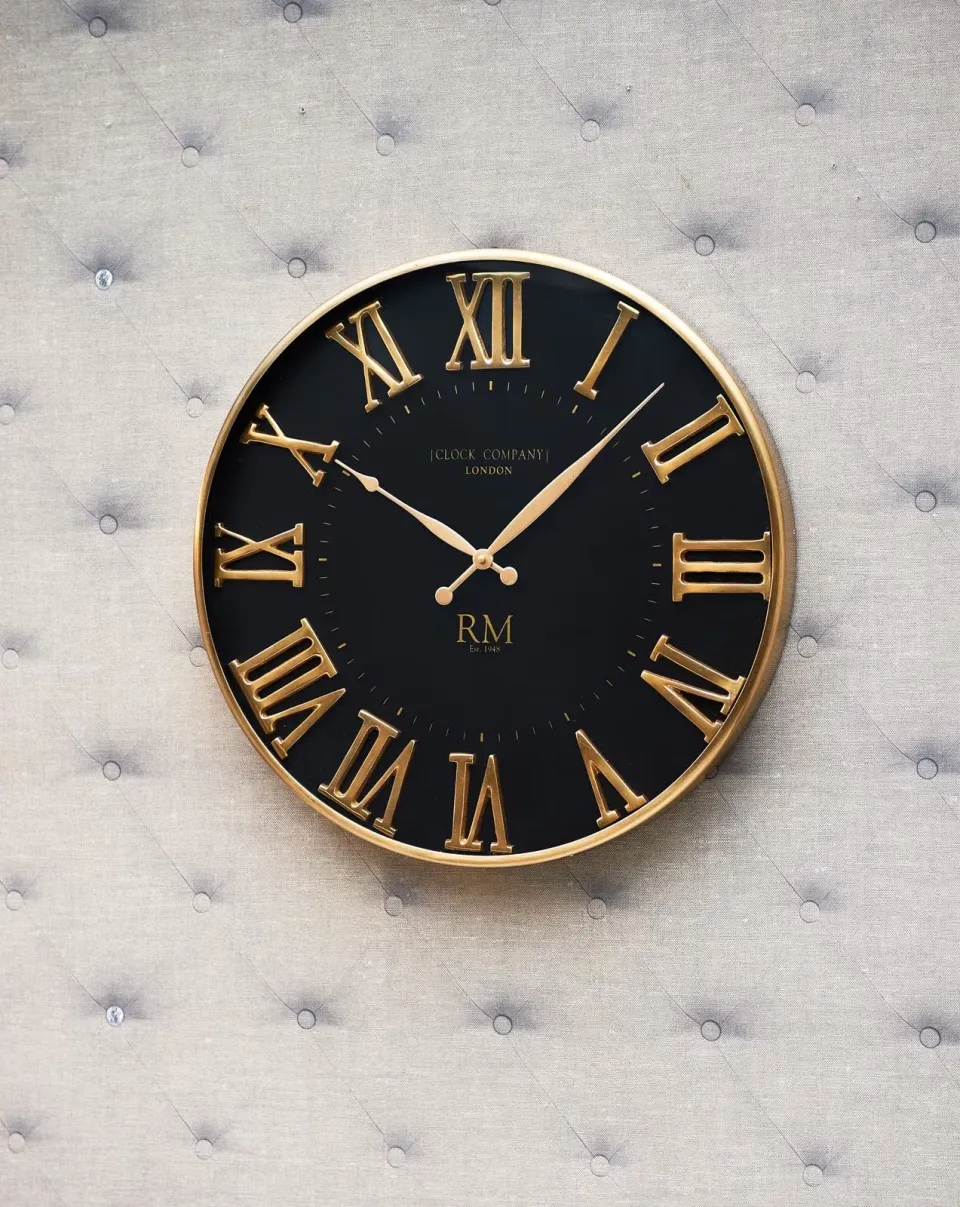 Rivièra Maison London Clock Company wandklok zwart, foto 3