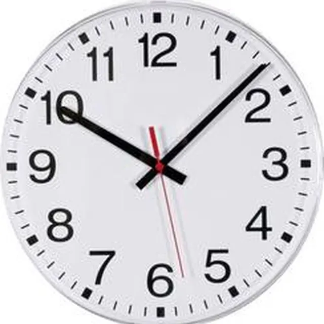 EUROTIME 55000 Wandklok Zendergestuurd 300 Mm Wit