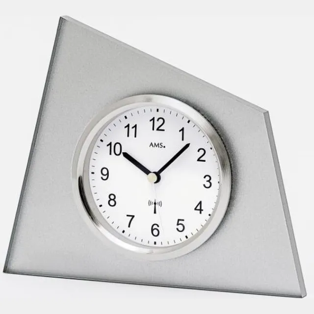 AMS Tafelklok radiogestuurd 5175S - zilver
