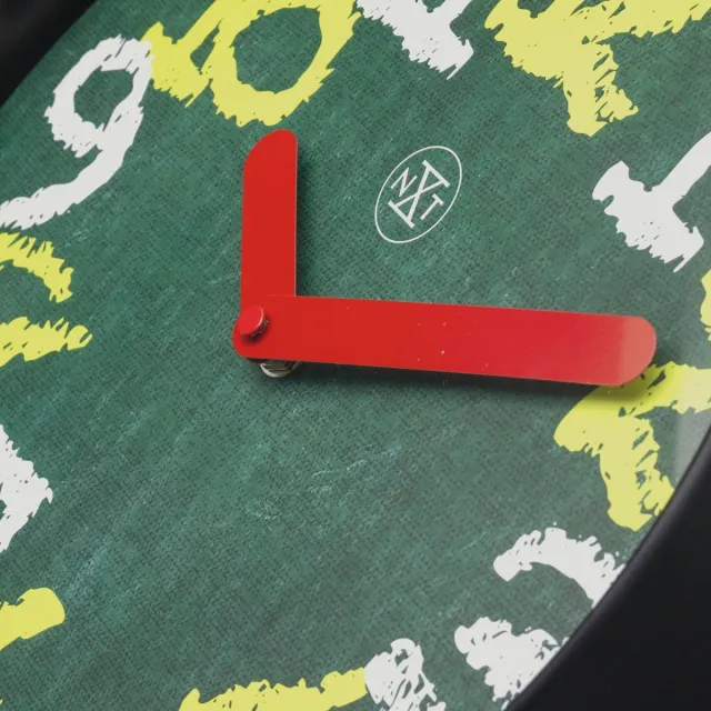NeXtime nXt Chalkboard – Wandklok – 30 cm – Plastic – Groen – Stil
