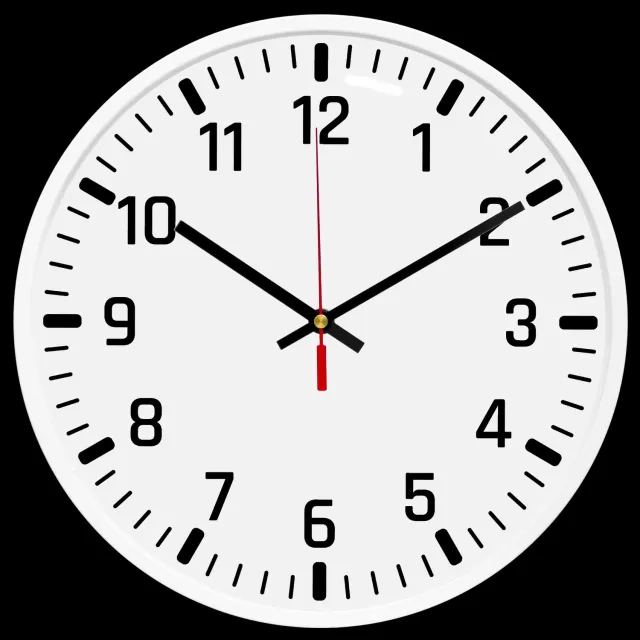BerdoTime 30 cm Wifi klok batterij wit