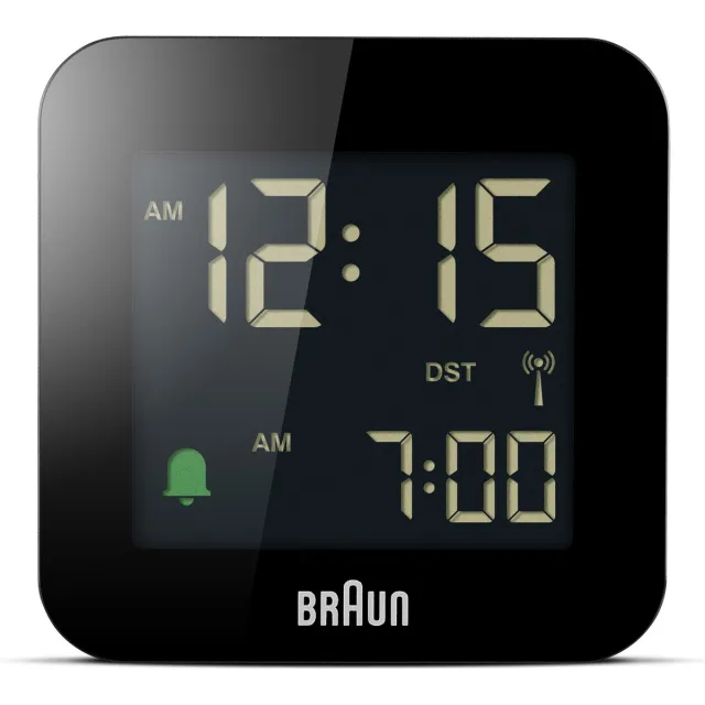 Braun BC08B-DCF - Wekker - Digitaal - Reis - Radiogestuurde tijdsaanduiding - Zwart