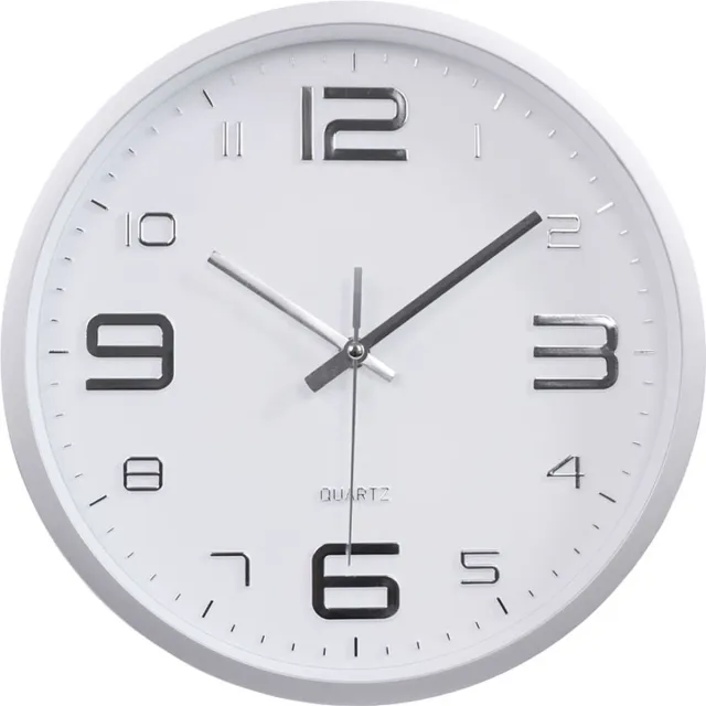 LW collection keukenklok Xenn - Wandklok 30cm - Kleine klok Zilver