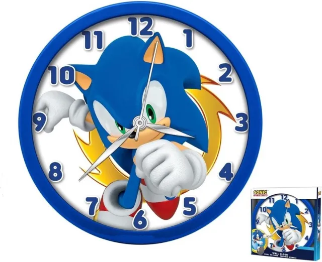 Sonic Wandklok - Klok - The Hedgehog - 25CM - Blauw Multi Colour