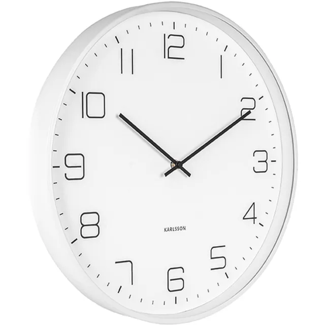 Karlsson Wandklok Lofty - IJzer Mat Wit - Ø40cm - Scandinavisch