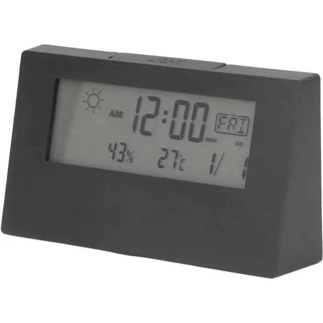 aura Dementieklok – Digitale Klok met Alarmfunctie – Kalenderklok met Digitale Wekker - Zwart- 14cm x 8cm x 4cm