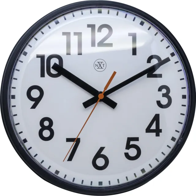 Nextime Wandklok - 26 cm - kunststof - 'Peter' Multicolor