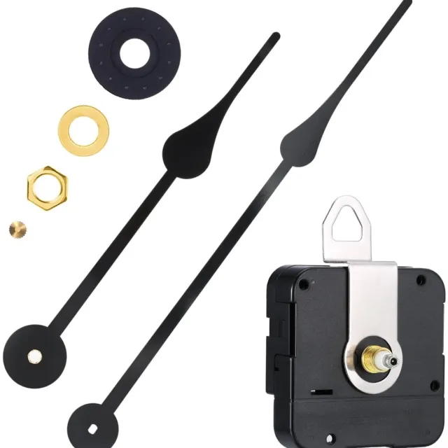 Excitat Vervangingsset voor klokbewegingen - Vervangingsset voor 15 mm quartz-uurwerk - DIY-reparatieset voor klokken - Zwart