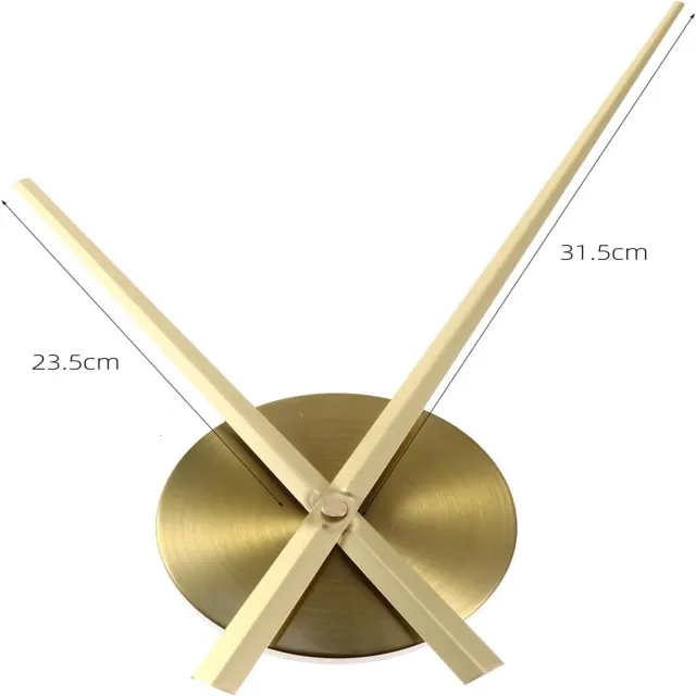 Ynkkvre Minimalistische Wandklok zonder Cijfers – Geruisloos Quartz Mechanisme – Modern Design – Aluminium Wijzers – DIY Muurdecoratie-goud