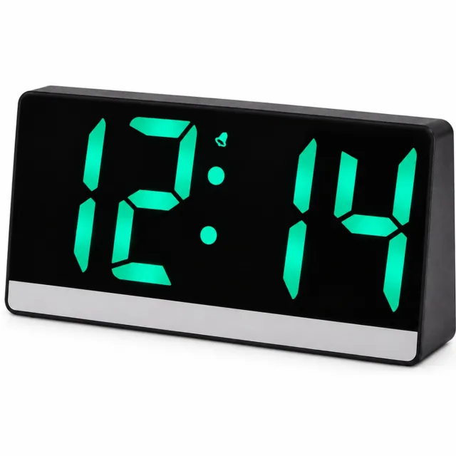 SWGOTA Digitale LED-spiegelklok met wekker en temperatuurweergave - 165 x 82 x 30 mm - Enkelzijdig Wit