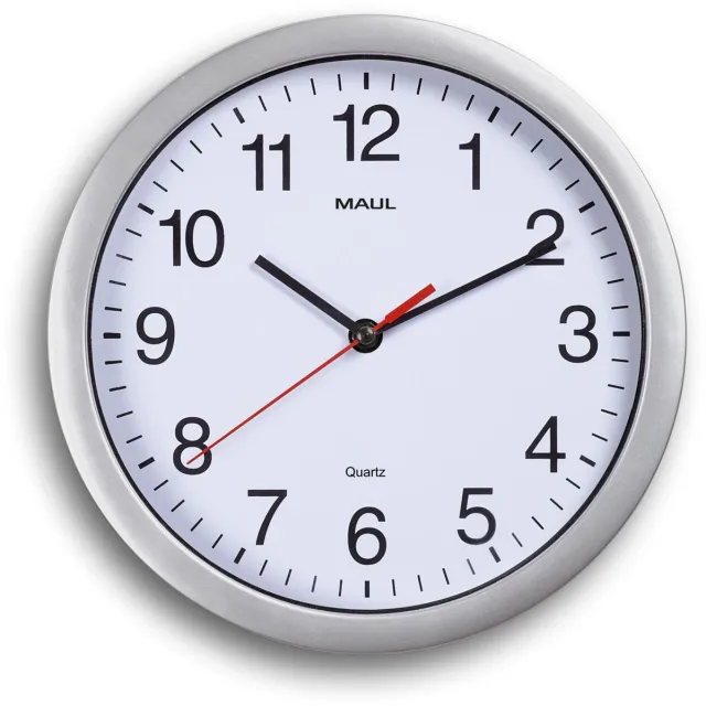 Maul MAULrun wandklok zilver wit