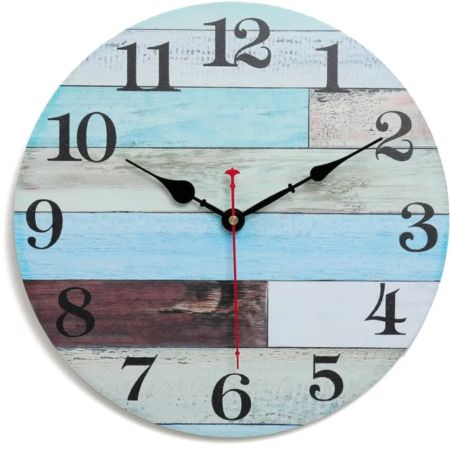Unyqoos Stijlvolle en Geruisloze Wandklok van Hout voor Elke Kamer, meerdere, 32,5 cm
