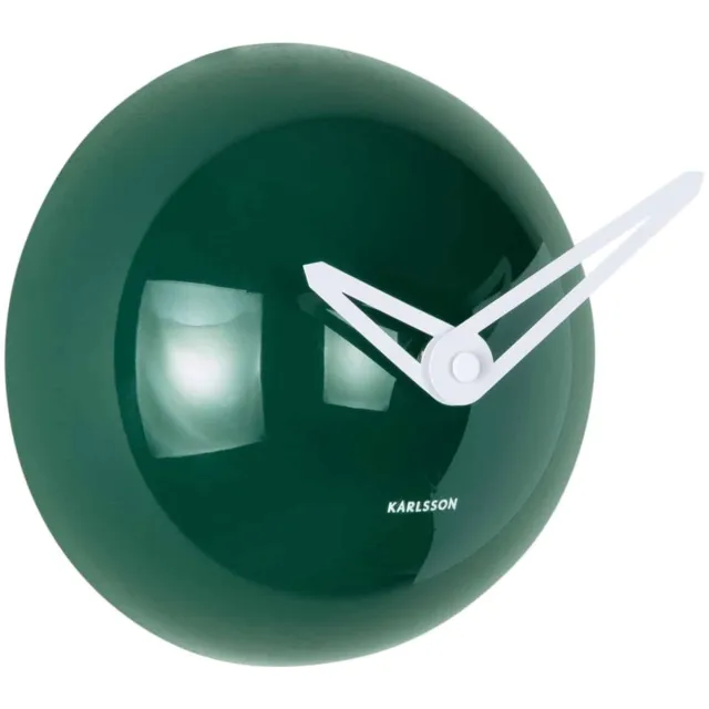 Karlsson Wandklok Cool Retro Cap - Groen - Ø15cm - Wandklok Modern