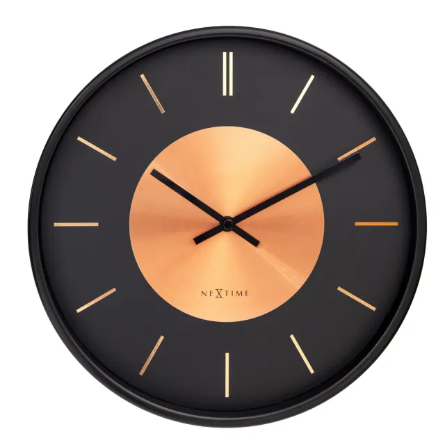 Nextime Wandklok 25cm-Geruisloos-Metaal-NeXtime 'Retro II' Multicolor