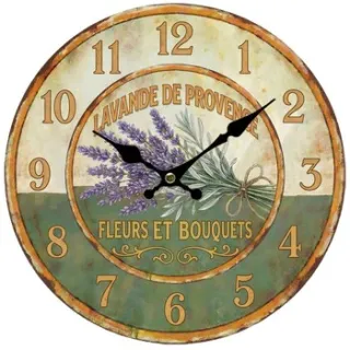 Signes Grimalt wandklok Lavendel Provence Vintage beige, foto 2