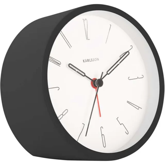 Karlsson Alarm Clock Belle Numbers Iron Zwart
