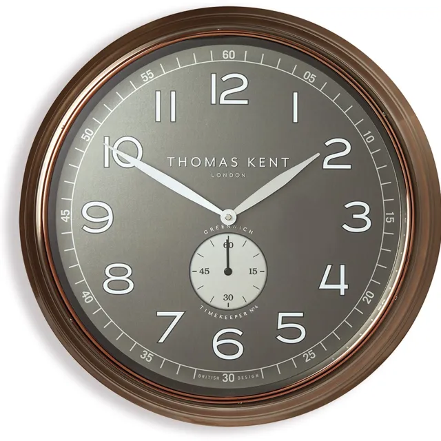 Thomas Kent Klok Timekeeper bruin - zwart Ø50CM