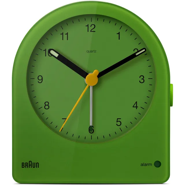 Braun BC22GN - Wekker - Analoog - Halfrond - Alarm - Stil uurwerk - Groen