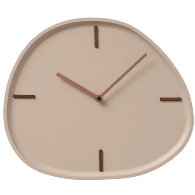 Boltze Klok - Marron - Wandklok - Beige - Organische Vorm - 35 x 30 cm - Modern Design