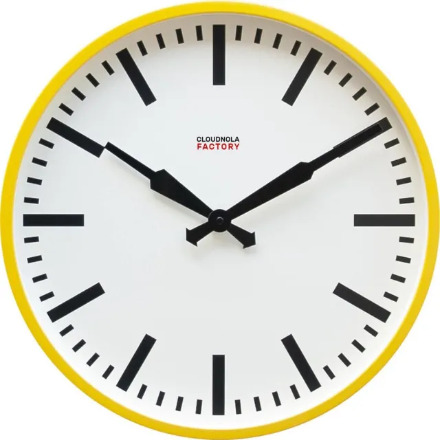 Cloudnola Factory Ochre Yellow Station Wall clock 45 cm -Klok Geel