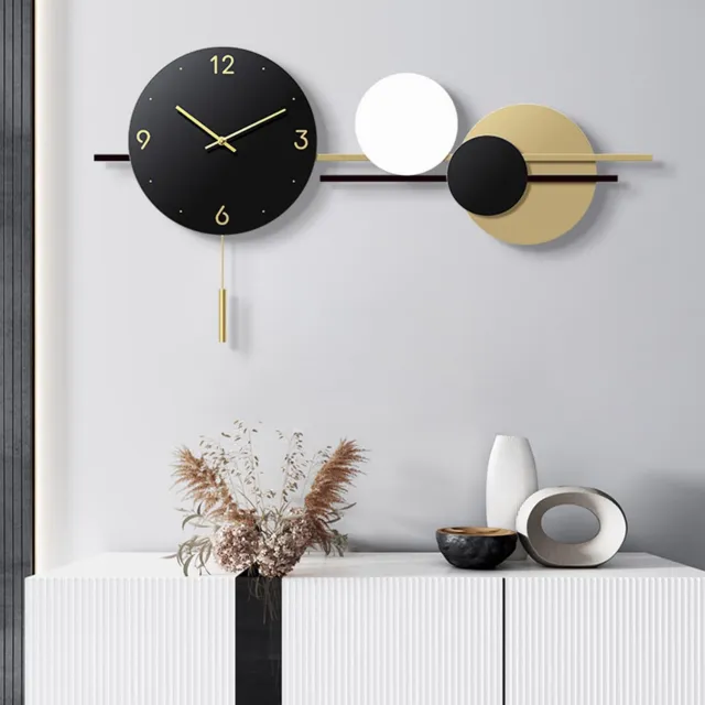 ApexArte® Klok - Wandklok Modern - Klokken - Industrieel - Zwart