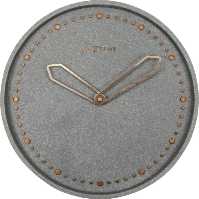 Nextime Wandklok - 35 cm - polyresin - 'Cross' grijs, foto 2