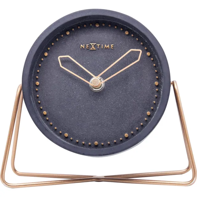 NeXtime Cross Table – Tafelklok – 17.5 × 15.5 × 5 cm – Polyresin – Zwart