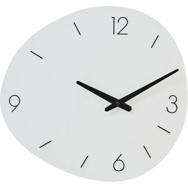 J-Line klok Ovaal - metaal - wit