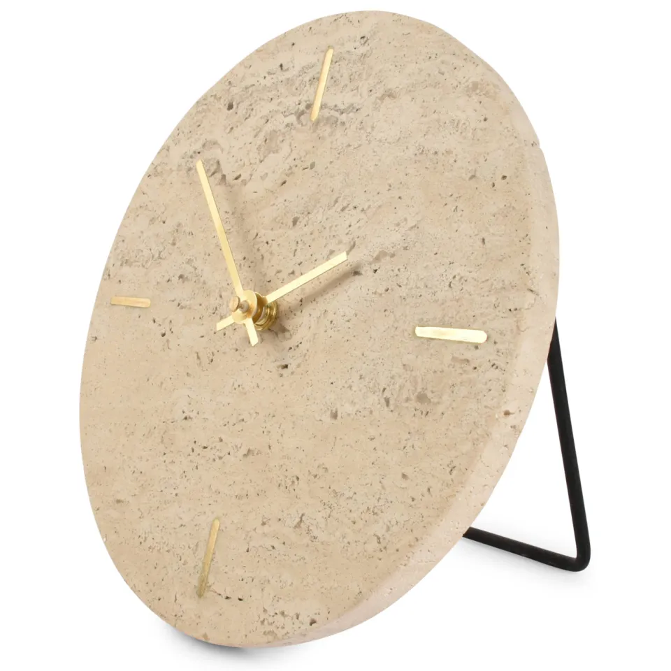 SP Collection tafelklok travertijn beige