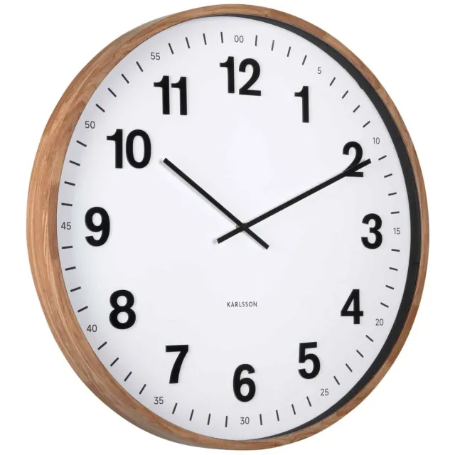 Karlsson Wandklok Esencia Classic Xl - Donker hout - Ø60cm - Wandklok Modern Bruin