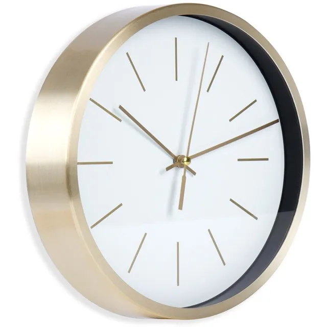 vilde Wandklok - 25 cm - Wit - Gouden Aluminium Wit;Goud