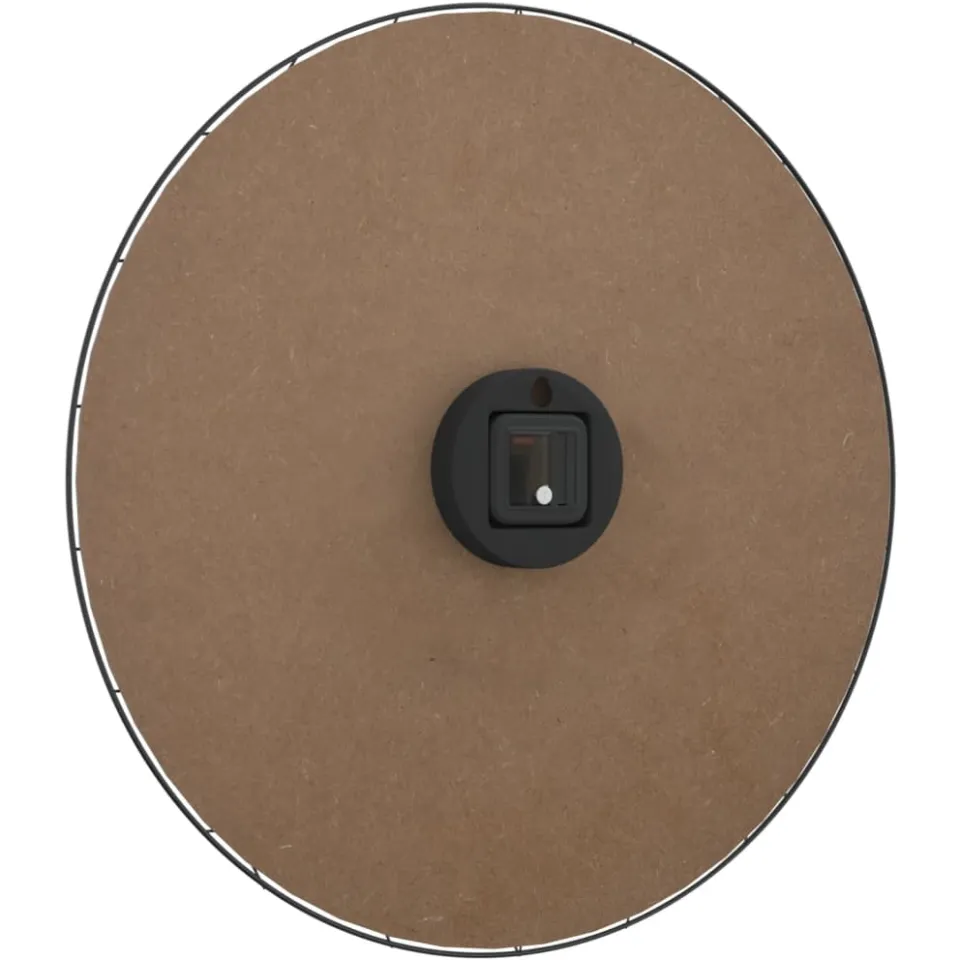 vidaXL Wandklok Ø50 cm bewerkt hout geel en zwart, foto 4