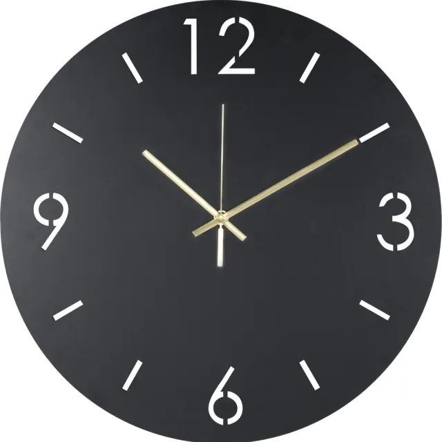 Spinder Design klok Time Ø 40 - Zwart - Staal