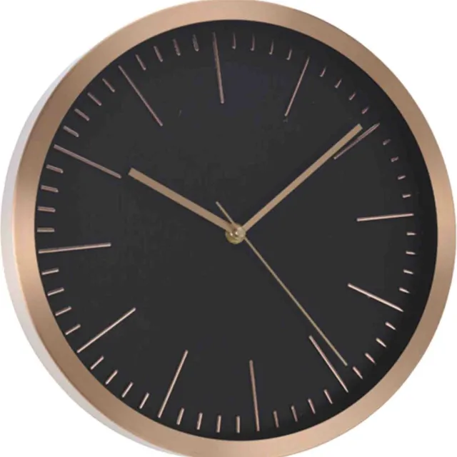 Home & Styling Home and Styling Collection wandklok - rosegoud met zwart - 30 cm